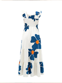 Floral Sleeveless Ruffle Dress