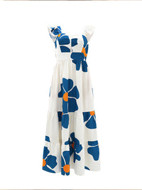 Floral Sleeveless Ruffle Dress
