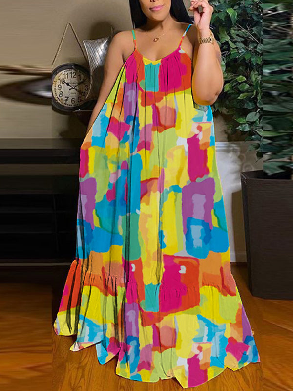 Printed Cami Maxi Dress
