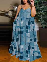 Printed Cami Maxi Dress