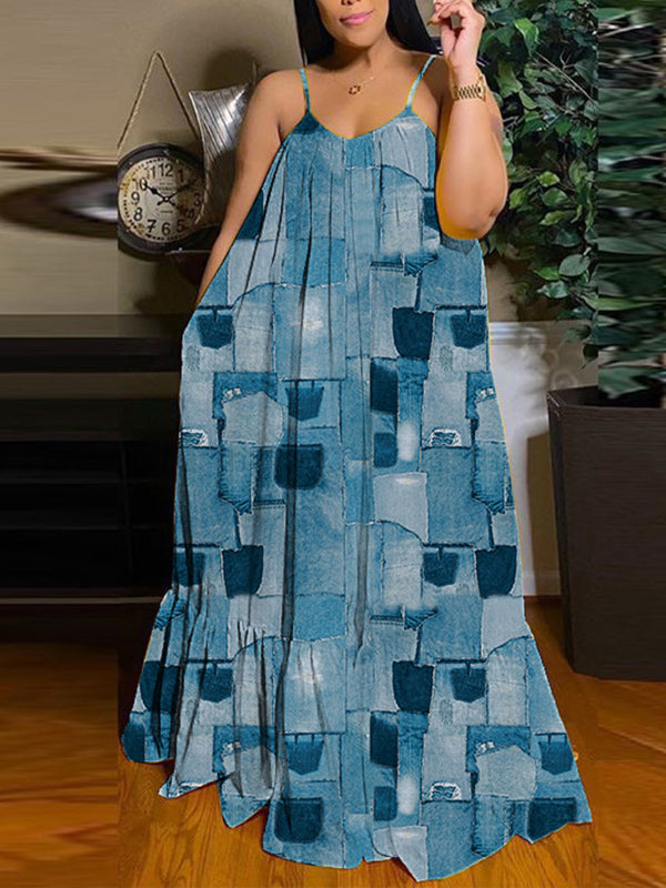 Printed Cami Maxi Dress