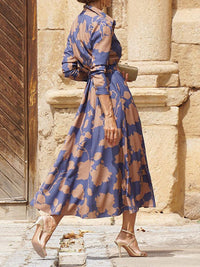 Printed Tied Shirt Dress