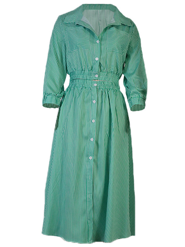 Stripe Shirt & Skirt Set