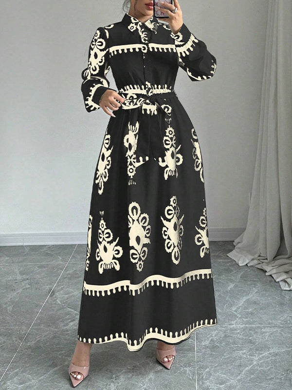 Printed Shirt Dress