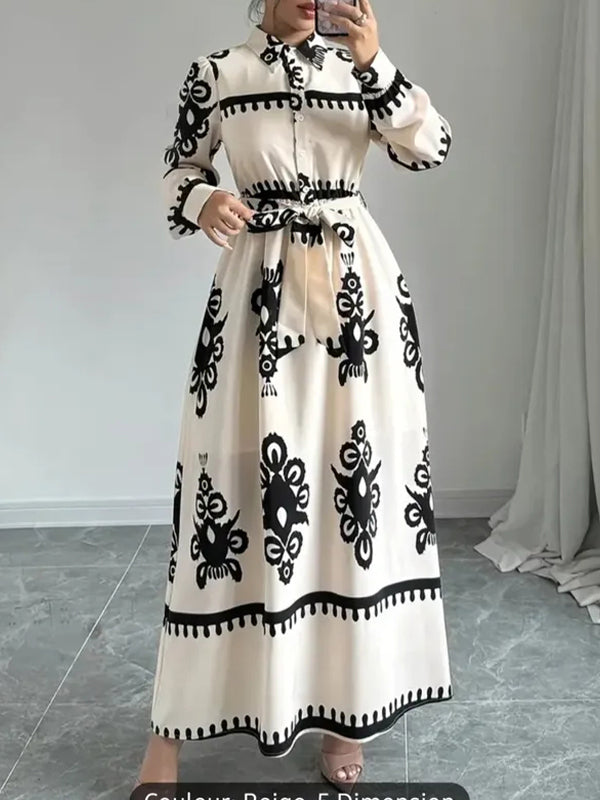 Printed Shirt Dress