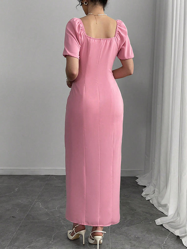 Studded Slit Dress