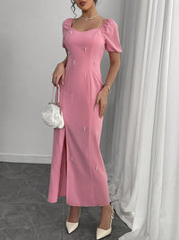 Studded Slit Dress