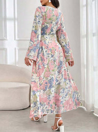 Printed Bell-Sleeve Dress