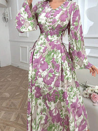 Printed Bell-Sleeve Dress