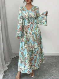 Printed Bell-Sleeve Dress