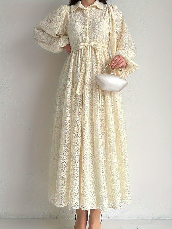 Lace Shirt Dress
