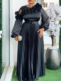 Beautiedoll Frilled Pleated Maxi Dress