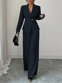 One-Button Blazer & Pants Set