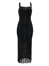 Studded Fringe Cami Dress