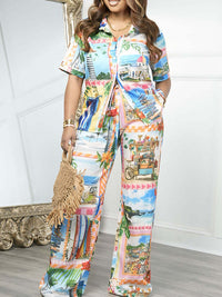 Printed Shirt & Pants Set