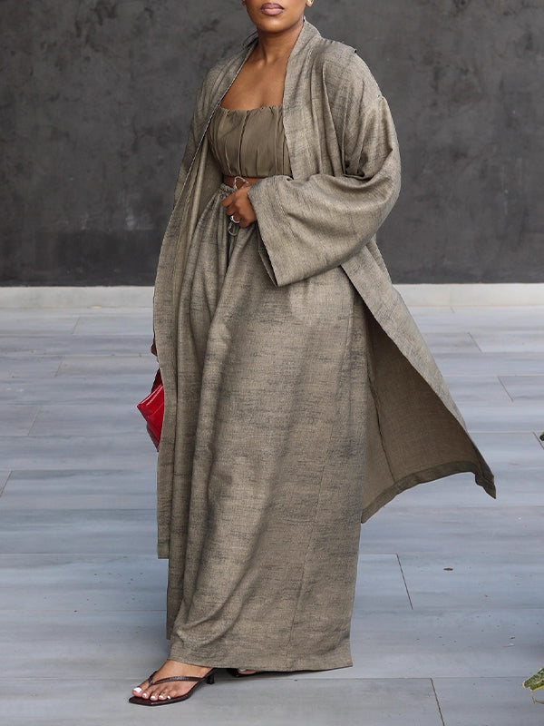 Open-Front 3PC Pants Set