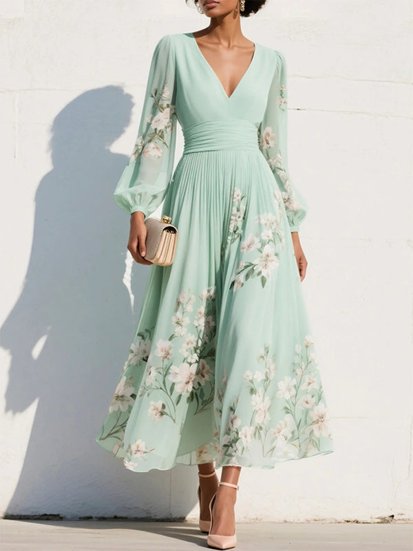 Floral V-Neck Dress