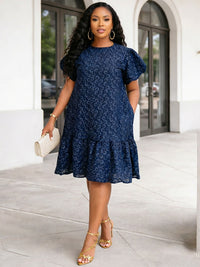Printed Puff-Sleeve Dress