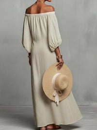 Printed Off-Shoulder Maxi Dress