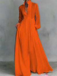 Solid Button-Front Shirt Dress