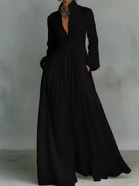 Solid Button-Front Shirt Dress