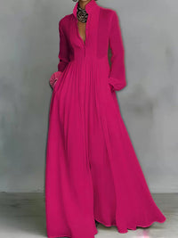 Solid Button-Front Shirt Dress