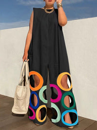 Cutout Wide-Leg Sleeveless Jumpsuit