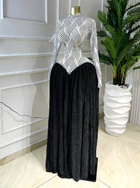 Printed Combo Maxi Dress