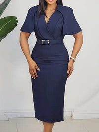 Belted Cape Dress