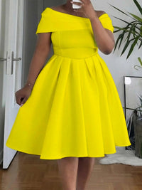 Solid Off-Shoulder Dress