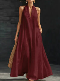 V-Neck Sleeveless Dress