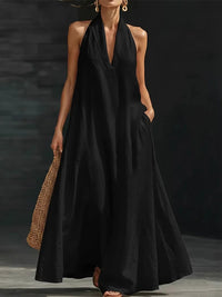 V-Neck Sleeveless Dress
