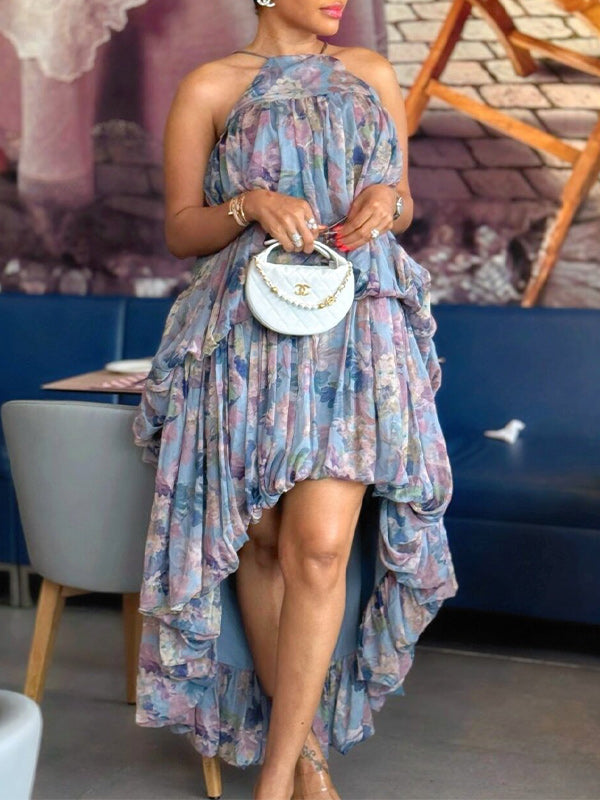 Floral High-Low Cami Dress