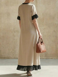 Ruffle Contrast Dress