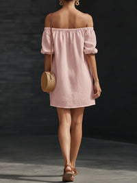 Solid Off-Shoulder Dress