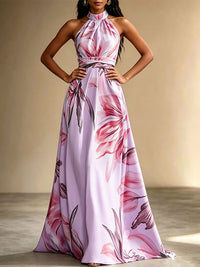 Printed Tied Sleeveless Dress