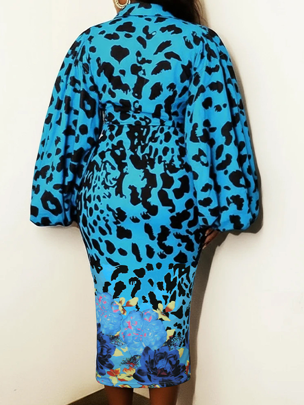 Leopard Button-Front Dress