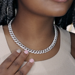 10mm Diamond Cuban Link Chain In Platinum