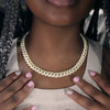 10mm Diamond Cuban Link Chain In Gold