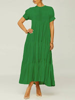 Solid Ruffle Dress