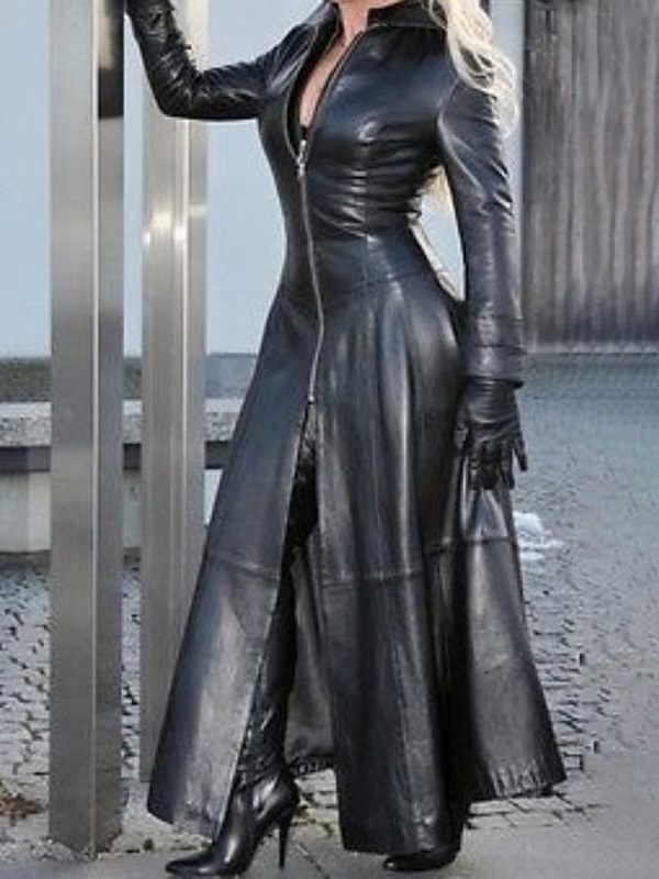 Beautiedoll Faux Leather Long Jacket