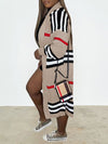 Stripe Open-Front Cardigan
