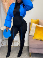 F-Embroidery Puffer Coat