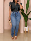 Solid Frilled Shirt