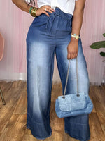 Belted Wide-Leg Jeans