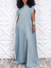 V-Back Maxi Dress