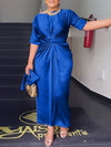 Beautiedoll Solid Boat-Neck Tunic & Skirt Set