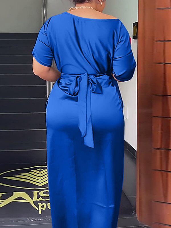 Beautiedoll Solid Boat-Neck Tunic & Skirt Set