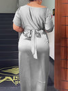 Beautiedoll Solid Boat-Neck Tunic & Skirt Set