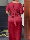 Beautiedoll Solid Boat-Neck Tunic & Skirt Set